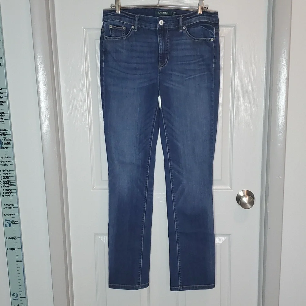 Lauren Ralph Lauren Premier Straight Mid Rise Jeans SZ 10 - Picture 7 of 7